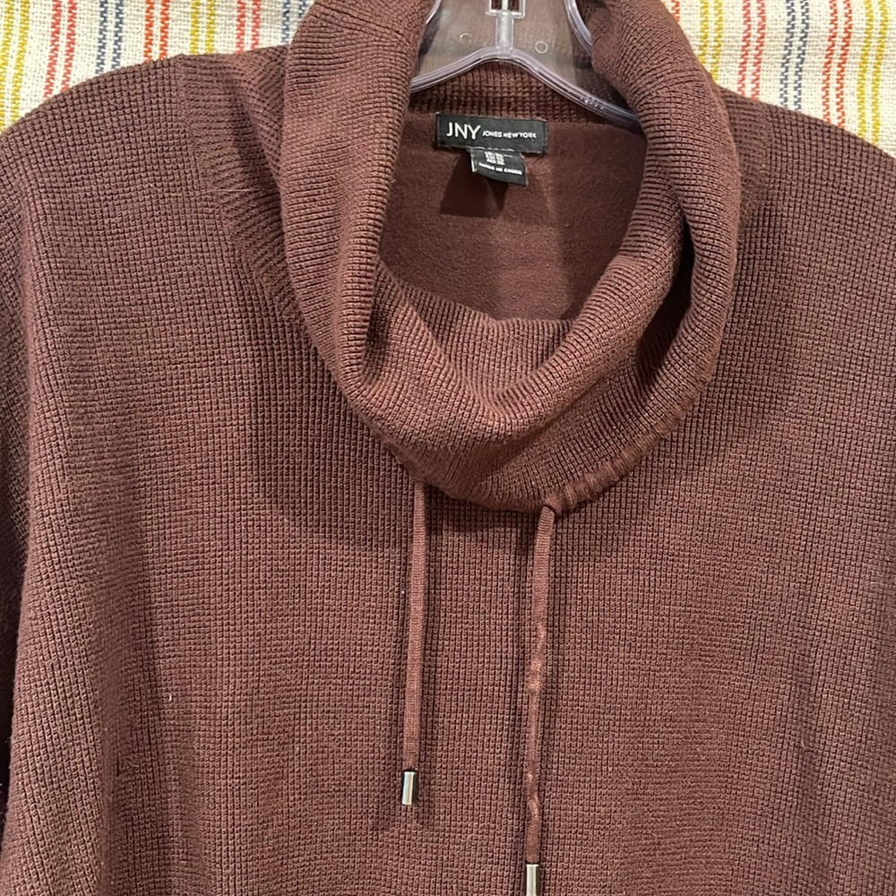 Jyn Brown Drawstring Neck Sweater - image 3